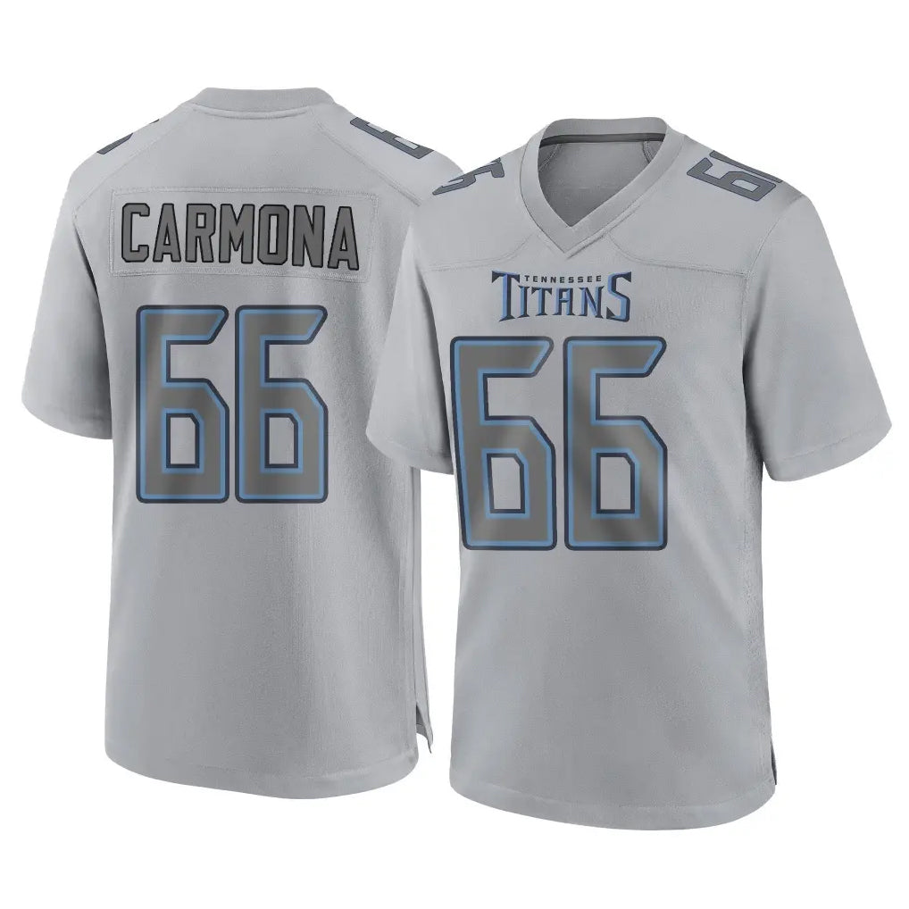 Johmsee T.Titans #66 Fernando Carmona Jr. Player Gray Atmosphere Fashion Home Game Stitched Jerseys