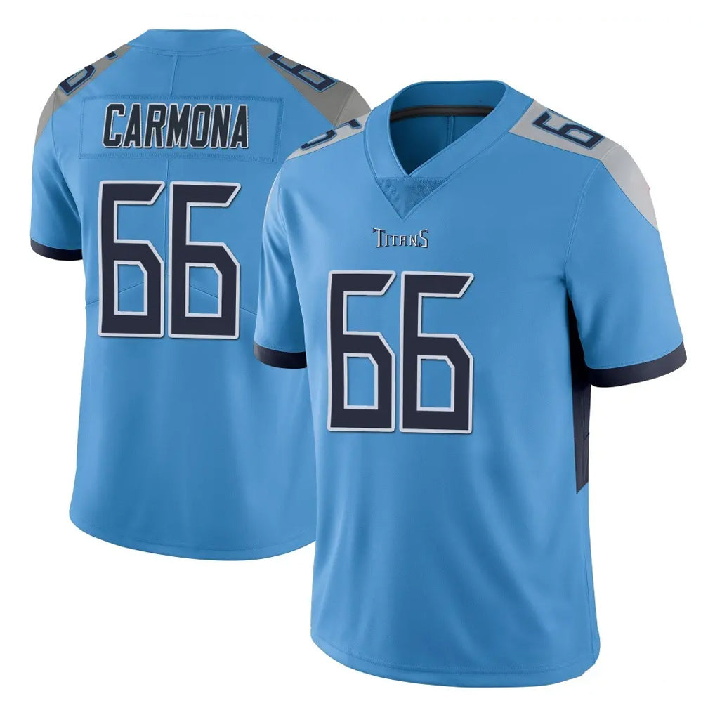 Johmsee T.Titans #66 Fernando Carmona Jr. Player Light Blue Limited Vapor Untouchable Home Game Stitched Jerseys