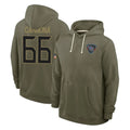Johmsee T.Titans #66 Fernando Carmona Jr. Player Olive Salute to Service Hoodies Home Game Stitched Jerseys