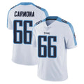 Johmsee T.Titans #66 Fernando Carmona Jr. Player White Limited Vapor Untouchable Home Game Stitched Jerseys