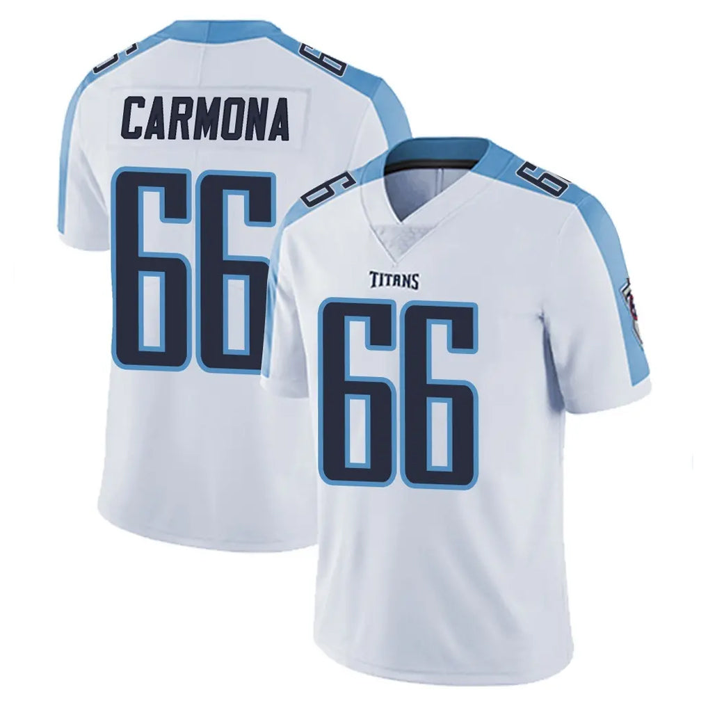 Johmsee T.Titans #66 Fernando Carmona Jr. Player White Limited Vapor Untouchable Home Game Stitched Jerseys