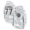Johmsee T.Titans #77 Peter Skoronski Player Camo Arctic Salute to Service Pullover Hoodies Home Game Stitched Jerseys