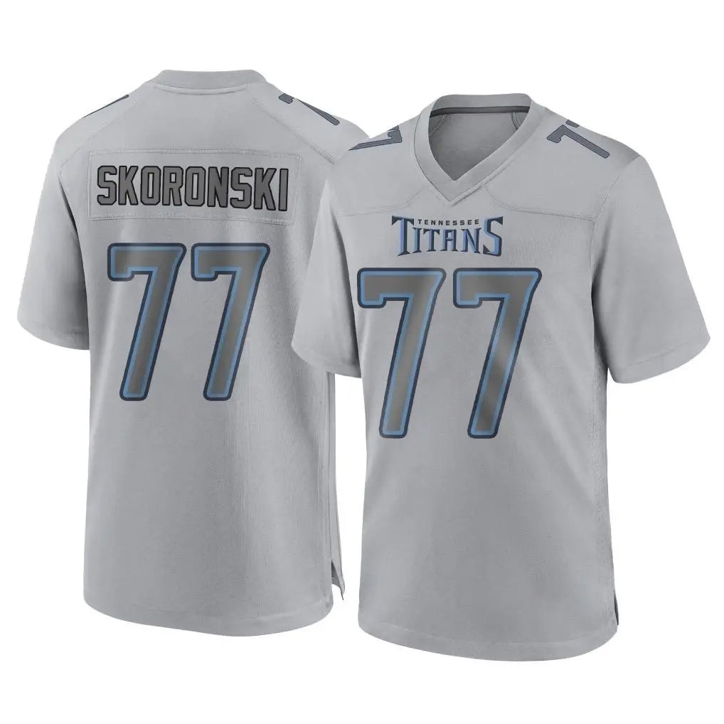 Johmsee T.Titans #77 Peter Skoronski Player Gray Atmosphere Fashion Home Game Stitched Jerseys
