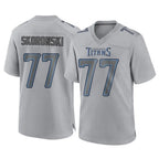 Johmsee T.Titans #77 Peter Skoronski Player Gray Atmosphere Fashion Home Game Stitched Jerseys