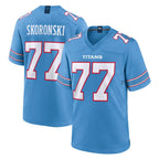 Johmsee T.Titans #77 Peter Skoronski Player Light Blue 2026 Game Home Stitched Jerseys