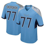 Johmsee T.Titans #77 Peter Skoronski Player Light Blue Home Game Stitched Jerseys