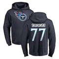 Johmsee T.Titans #77 Peter Skoronski Player Navy Logo Pullover Hoodies Home Game Stitched Jerseys