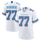 Johmsee T.Titans #77 Peter Skoronski Player White 2026 Game Home Stitched Jerseys
