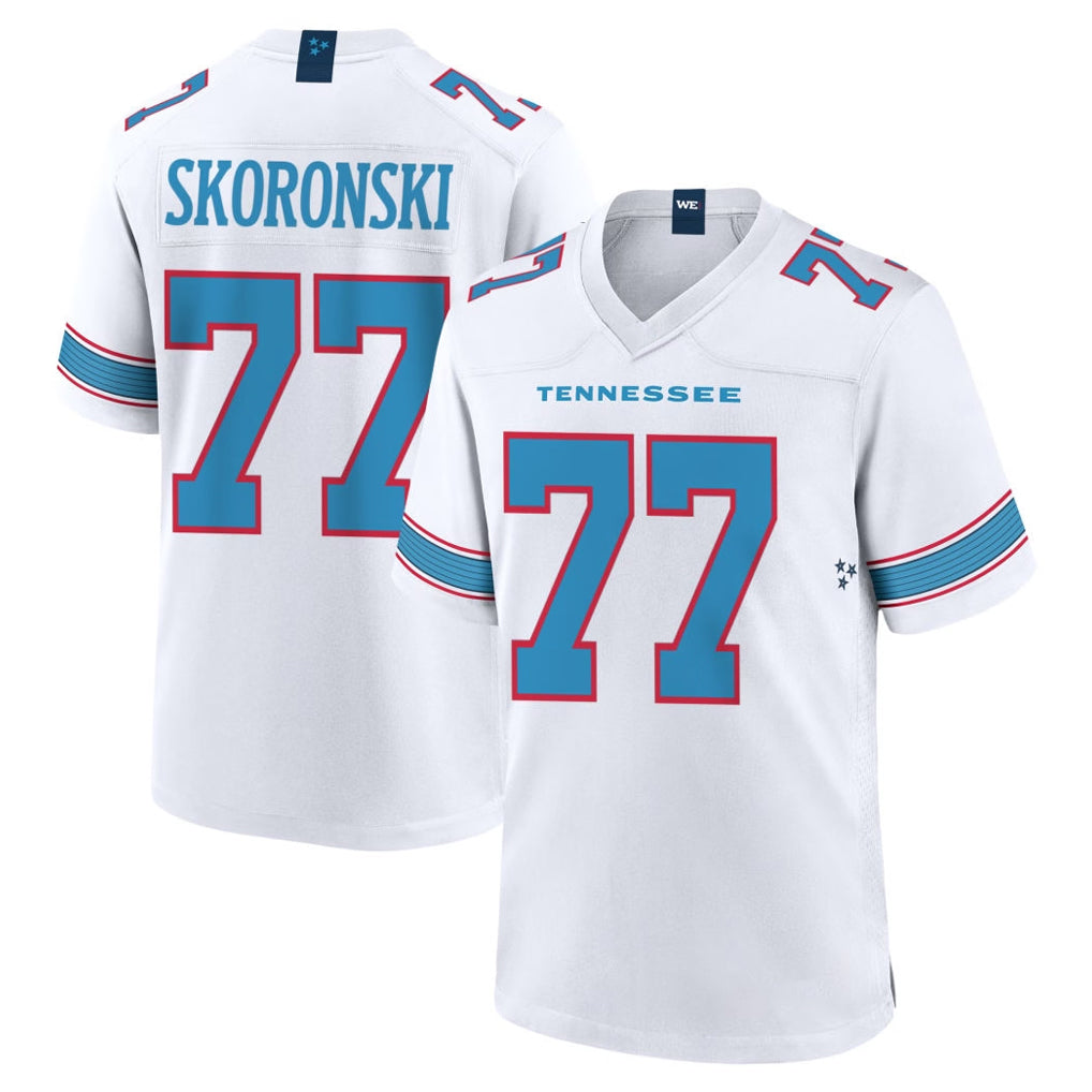 Johmsee T.Titans #77 Peter Skoronski Player White 2026 Game Home Stitched Jerseys