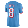 Johmsee T.Titans #8 Will Levis Nike Light Blue Alternate Oilers Throwback Vapor F.U.S.E. Limited Stitched Puhic Jersey