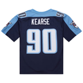 Johmsee T.Titans #90 Jevon Kearse Mitchell & Ness Navy 1999 Legacy Replica Jersey Tennessee Titans Jevon Kearse Mitchell & Ness Navy 1999 Legacy Replica Jersey