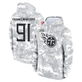 Johmsee T.Titans #91 John Franklin-Myers Player Camo Arctic Salute to Service Pullover Hoodies Home Game Stitched Jerseys