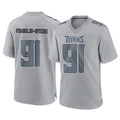 Johmsee T.Titans #91 John Franklin-Myers Player Gray Atmosphere Fashion Home Game Stitched Jerseys