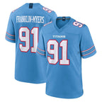 Johmsee T.Titans #91 John Franklin-Myers Player Light Blue 2026 Game Home Stitched Jerseys