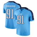 Johmsee T.Titans #91 John Franklin-Myers Player Light Blue Limited Color Rush Home Game Stitched Jerseys