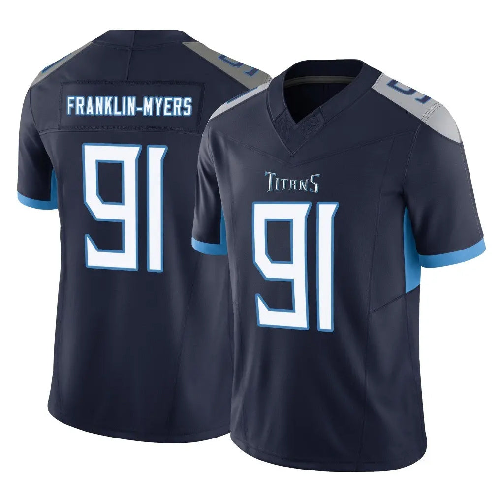 Johmsee T.Titans #91 John Franklin-Myers Player Navy Limited Vapor F.U.S.E. Home Game Stitched Jerseys