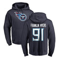 Johmsee T.Titans #91 John Franklin-Myers Player Navy Logo Pullover Hoodies Home Game Stitched Jerseys
