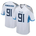 Johmsee T.Titans #91 John Franklin-Myers Player White Home Game Stitched Jerseys