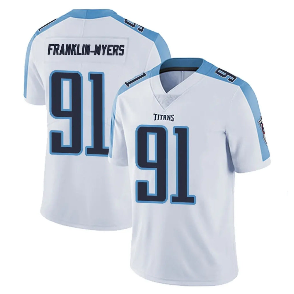 Johmsee T.Titans #91 John Franklin-Myers Player White Limited Vapor Untouchable Home Game Stitched Jerseys