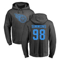 Johmsee T.Titans #98 Jeffery Simmons Player Ash One Color Pullover Hoodies Home Game Stitched Jerseys