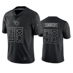 Johmsee T.Titans #98 Jeffery Simmons Player Black RFLCTV Limited Stitched Jerseys