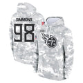Johmsee T.Titans #98 Jeffery Simmons Player Camo Arctic Salute to Service Pullover Hoodies Home Game Stitched Jerseys