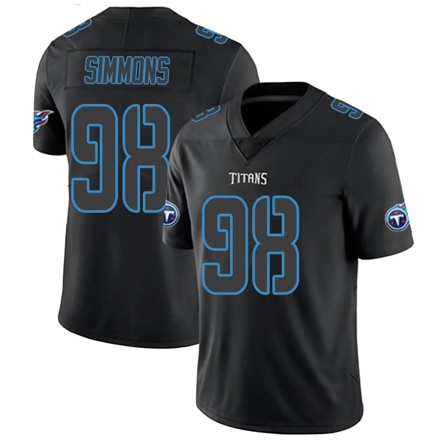 Johmsee T.Titans #98 Jeffery Simmons Player Elite Light Blue Vapor Untouchable Stitched Jerseys