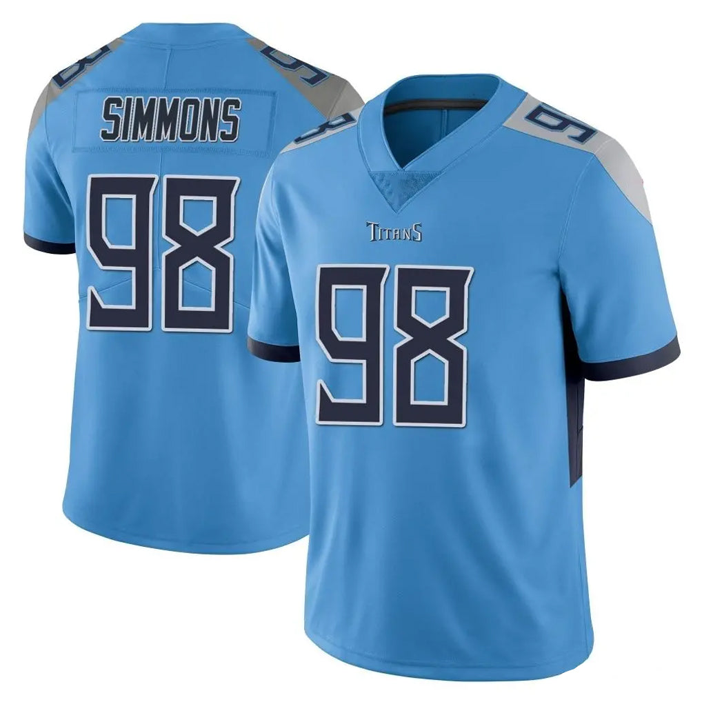 Johmsee T.Titans #98 Jeffery Simmons Player Light Blue Limited Vapor Untouchable Home Game Stitched Jerseys