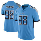Johmsee T.Titans #98 Jeffery Simmons Player Light Blue Limited Vapor Untouchable Home Game Stitched Jerseys