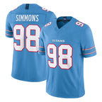 Johmsee T.Titans #98 Jeffery Simmons Player Light Blue Team Vapor F.U.S.E. Limited Home Game Stitched Jerseys