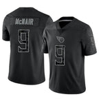 Johmsee T.Titans #9 Steve McNair Player Black RFLCTV Limited Stitched Jerseys