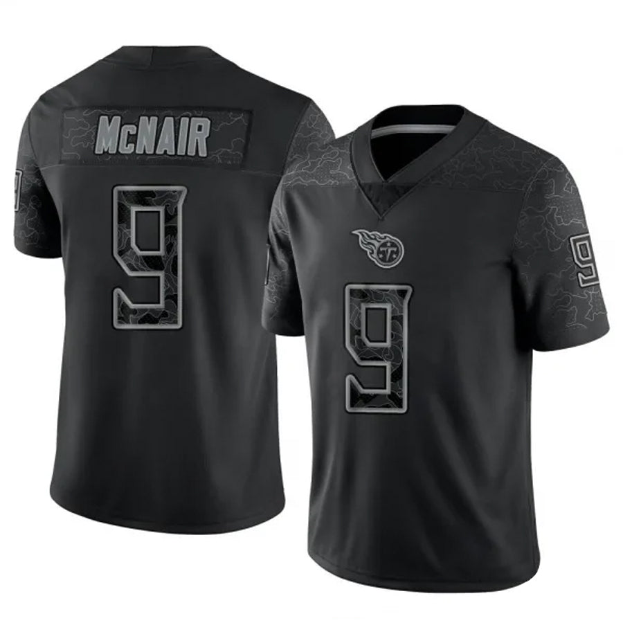 Johmsee T.Titans #9 Steve McNair Player Black RFLCTV Limited Stitched Jerseys