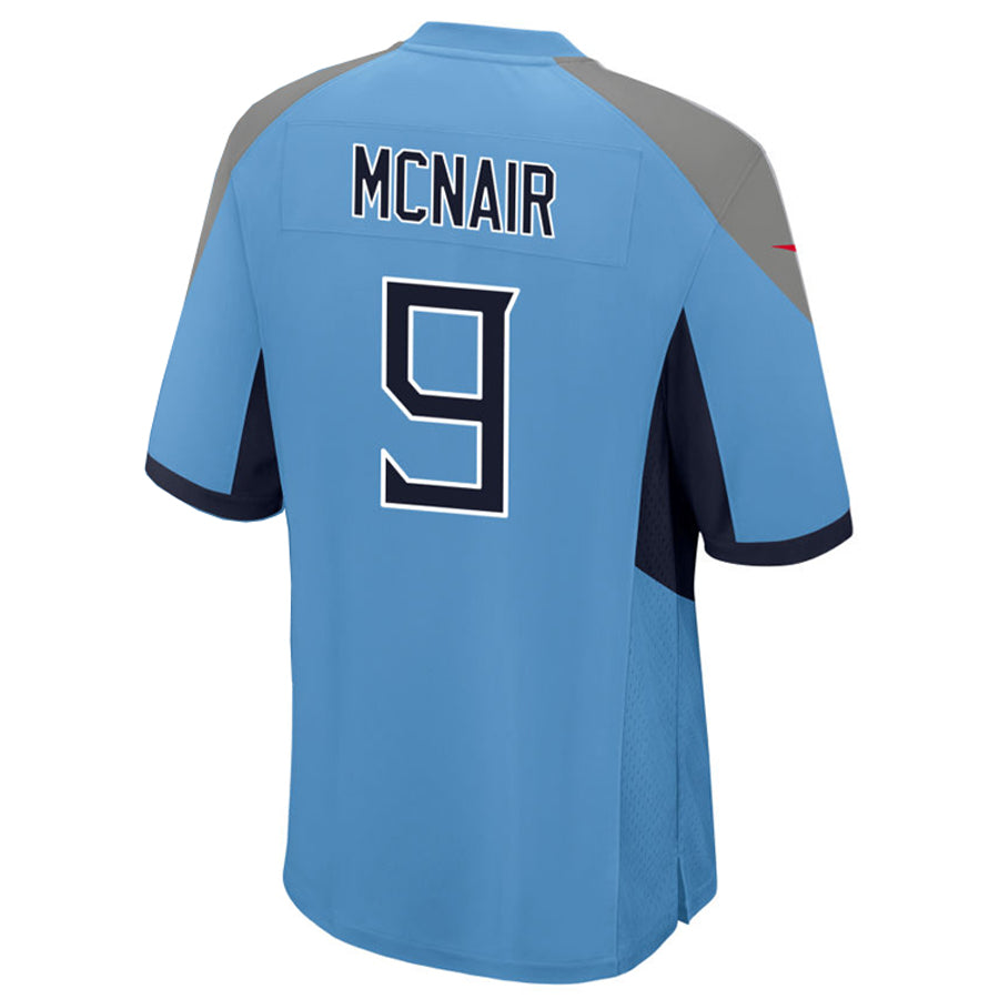 Johmsee T.Titans #9 Steve McNair Player Light Blue Home Game Stitched Jerseys