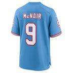 Johmsee T.Titans #9 Steve McNair Player Light Blue Throwback Alternate Game Stitched Jerseys