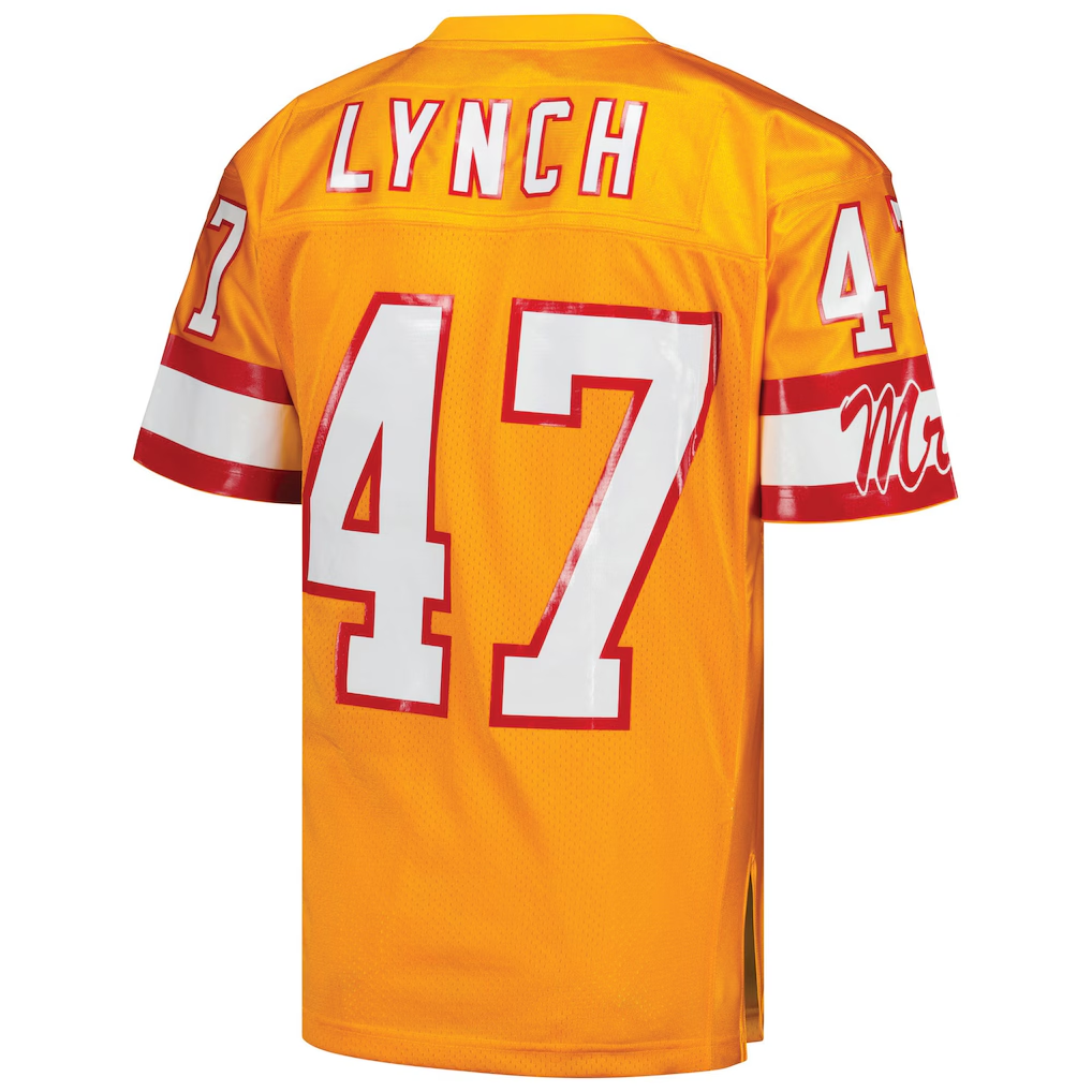 Johmsee TB.Buccaneers 1993 #47 John Lynch Mitchell & Ness Orange Authentic Throwback Retired Player Stitched Puhic Jersey