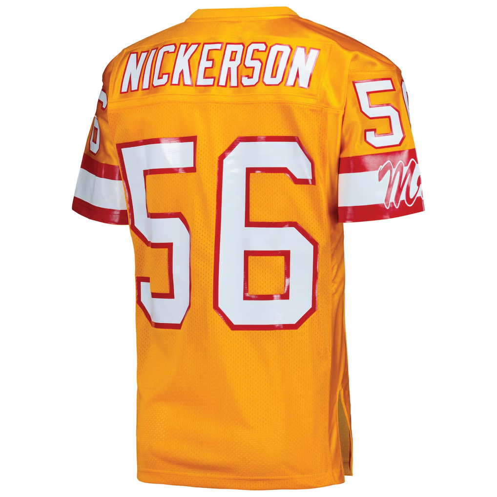 Johmsee TB.Buccaneers 1993 #56 Hardy Nickerson Mitchell & Ness Orange Authentic Throwback Retired Player Jersey