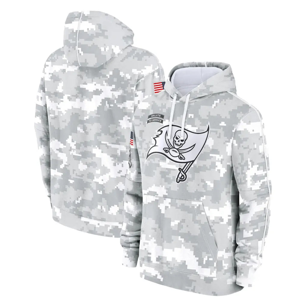 Johmsee TB.Buccaneers  Blank Player Arctic Camo Limited Salute to Service Pullover Hoodies Game Stitched Jerseys