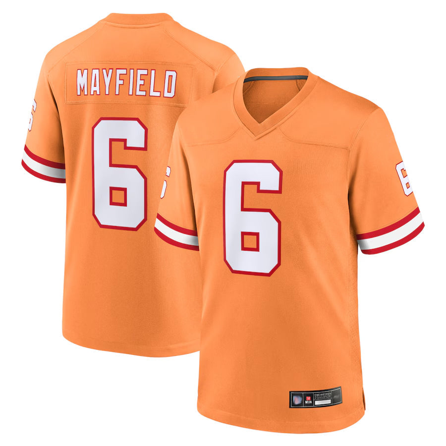 Johmsee TB.Buccaneers #6 Baker Mayfield Secondary Alternate Game Player Stitched Jerseys