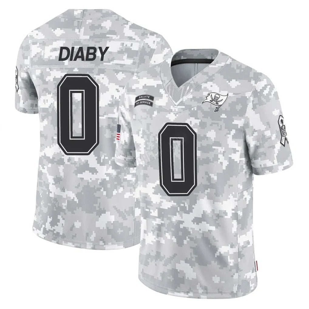 Johmsee TB.Buccaneers #0 Yaya Diaby Player Arctic Camo Limited Salute To Service Home Game Stitched Jerseys
