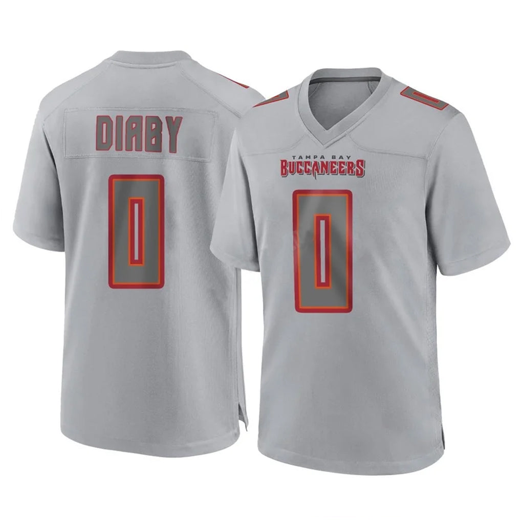 Johmsee TB.Buccaneers #0 Yaya Diaby Player Gray Atmosphere Fashion Home Game Stitched Jerseys