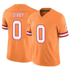 Johmsee TB.Buccaneers #0 Yaya Diaby Player Orange Limited Vapor F.U.S.E. Home Game Stitched Jerseys