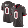 Johmsee TB.Buccaneers #0 Yaya Diaby Player Pewter Limited Alternate Vapor Home Game Stitched Jerseys