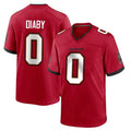 Johmsee TB.Buccaneers #0 Yaya Diaby Player Red Home Game Stitched Jerseys