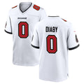 Johmsee TB.Buccaneers #0 Yaya Diaby Player White Home Game Stitched Jerseys