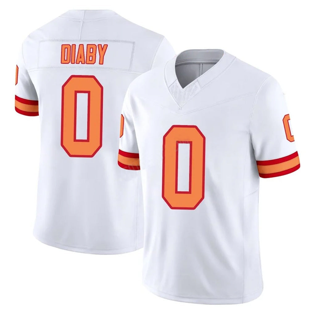 Johmsee TB.Buccaneers #0 Yaya Diaby Player White Limited '76 Vapor F.U.S.E. Home Game Stitched Jerseys