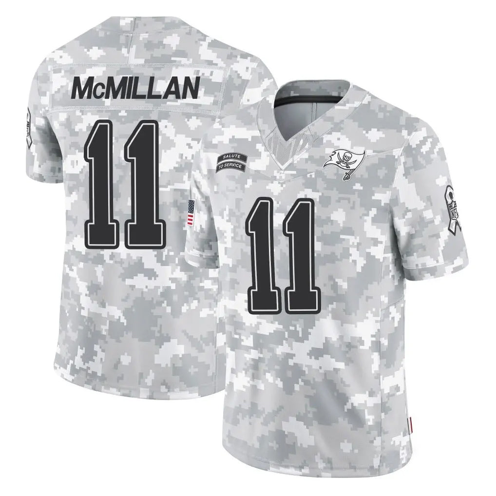 Johmsee TB.Buccaneers #11 Jalen McMillan Player Arctic Camo Limited Salute To Service Home Game Stitched Jerseys