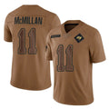 Johmsee TB.Buccaneers #11 Jalen McMillan Player Brown Limited Salute To Service Home Game Stitched Jerseys