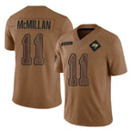 Johmsee TB.Buccaneers #11 Jalen McMillan Player Brown Limited Salute To Service Home Game Stitched Jerseys