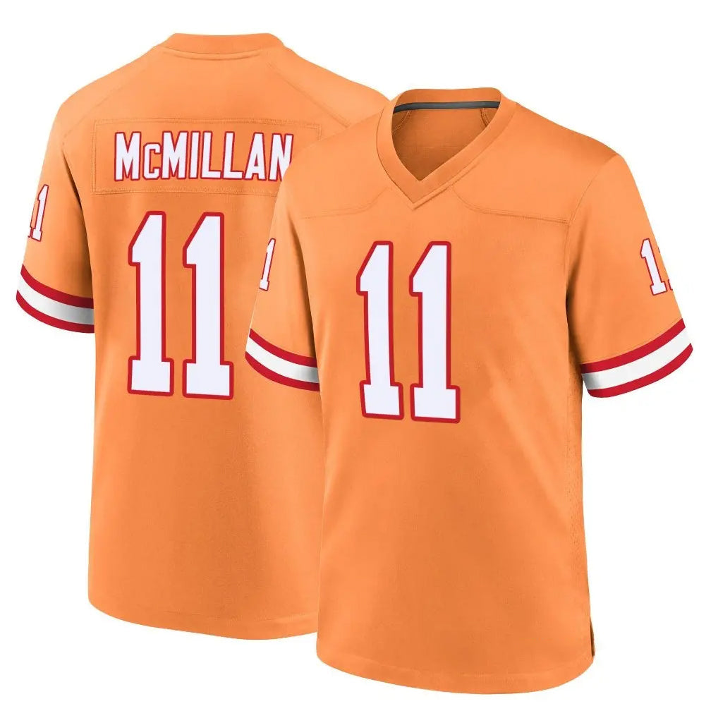 Johmsee TB.Buccaneers #11 Jalen McMillan Player Orange Throwback Home Game Stitched Jerseys