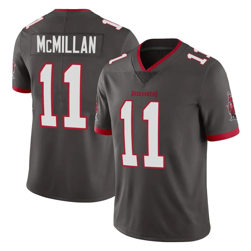 Johmsee TB.Buccaneers #11 Jalen McMillan Player Pewter Limited Alternate Vapor Home Game Stitched Jerseys